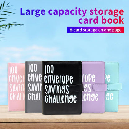 100 Envelope Challenge Binder – Savings Challenge Loose-Leaf Budget Binder with Cash Envelopes, Money Organizer System