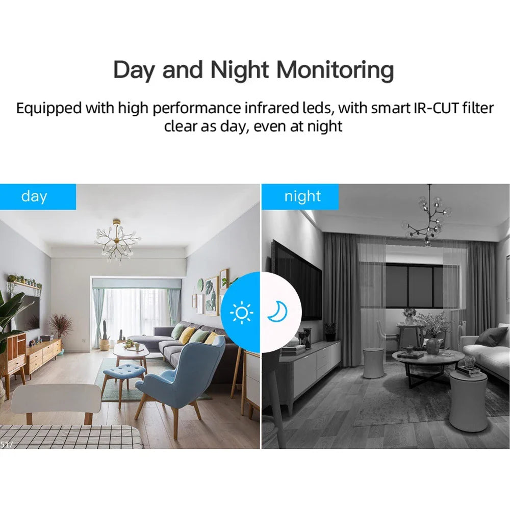 Mini WiFi Security Camera — 4K/1080P HD Wireless Night Vision Camcorder with Voice and Video Surveillance