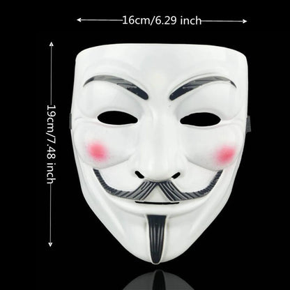 Anonymous Movie Masquerade Face Mask – Halloween Cosplay Prop for Adults & Kids