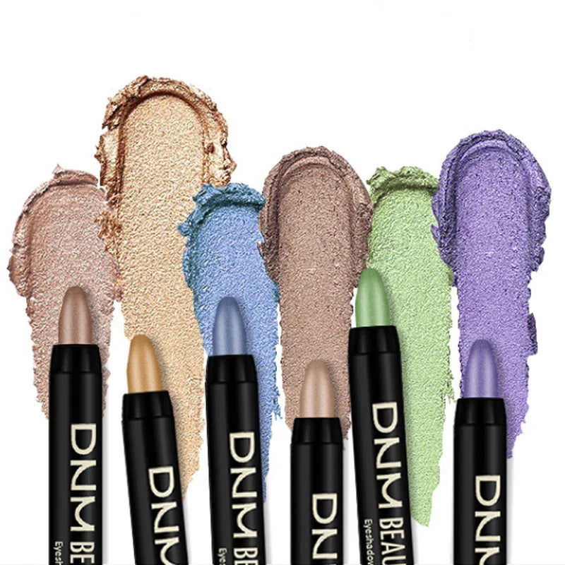 16-Color Pearlescent Eyeshadow Sticks – High Pigment Waterproof Glitter Eye Makeup Pencil, Long-Lasting & Smudge-Proof