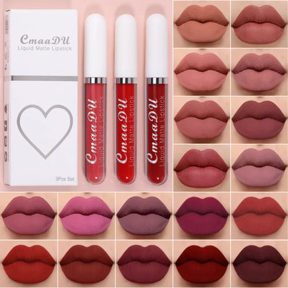 Sexy Long-Lasting Velvet Matte Lip Gloss – Waterproof, Non-Stick Red Liquid Lipstick for Women