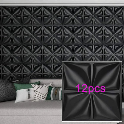 KUUJOJO 3D Textured Wall Panels – Indoor Wall Decoration for Living Room, Bedroom, Hotel, Office, Tape