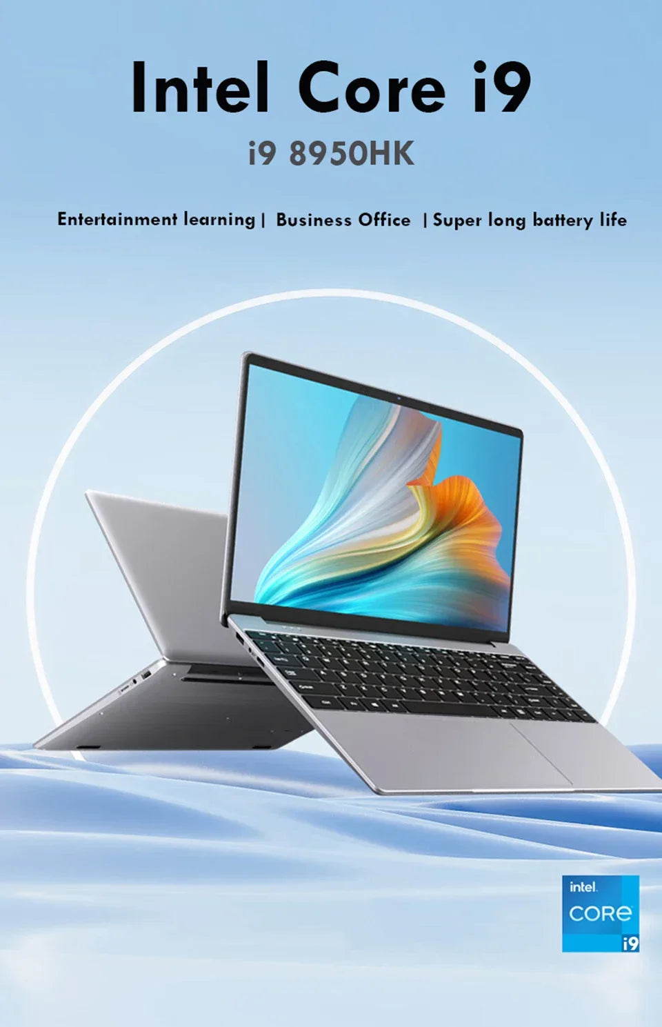 Windows 11 Gaming Laptop – Intel Core i9-8950HK, 16GB DDR4, 1TB SSD, High-Performance Notebook for Gaming, Office & Study
