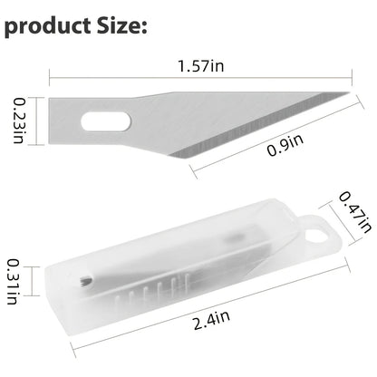 Craft Hobby Knife Set – Precision Exacto Knife with 11 Stainless Steel Blades & 15cm Ruler for Art & DIY