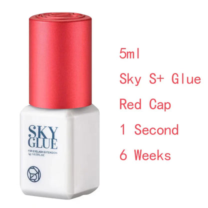 Sky Glue Eyelash Extension Adhesive 5ml – Fast-Drying 0.5s False Lash Glue with Makeup Bag