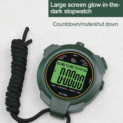 30h Chronometer Handheld Pocket Stopwatch – 0.01s Accuracy Digital Sport Timer with LCD for Professional Use