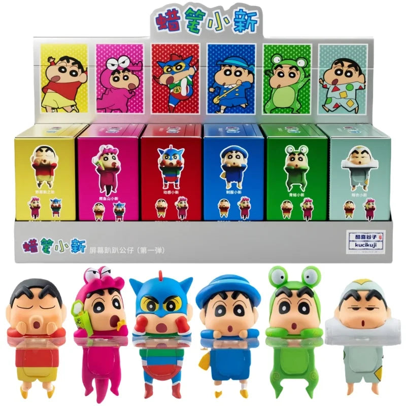 Kucikuji Crayon Shin Chan Blind Box Toy – Kawaii Anime Figure for Car, Phone & Computer Decor