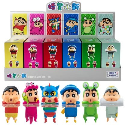 Kucikuji Crayon Shin Chan Blind Box Toy – Kawaii Anime Figure for Car, Phone & Computer Decor