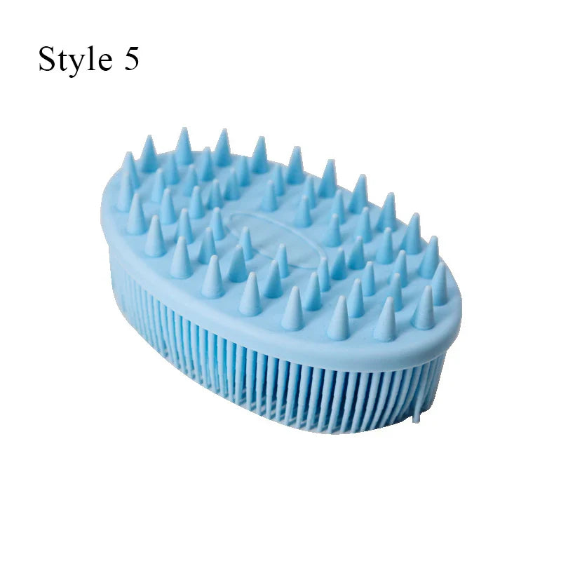 Exfoliating Silicone Bristle Sponge – Dead Skin Scrubber & Scalp Massager Bath Brush