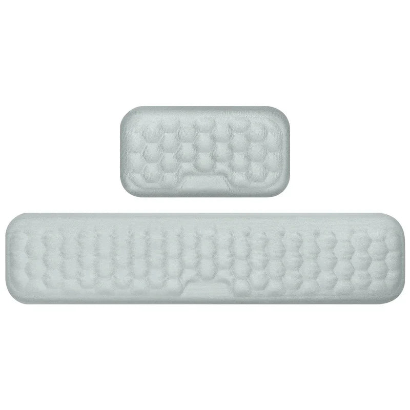 Ergonomic Keyboard Mouse Wrist Rest - Office Typing Protection, Memory Foam Mouse Pad for Computer, Laptop Desk Mat