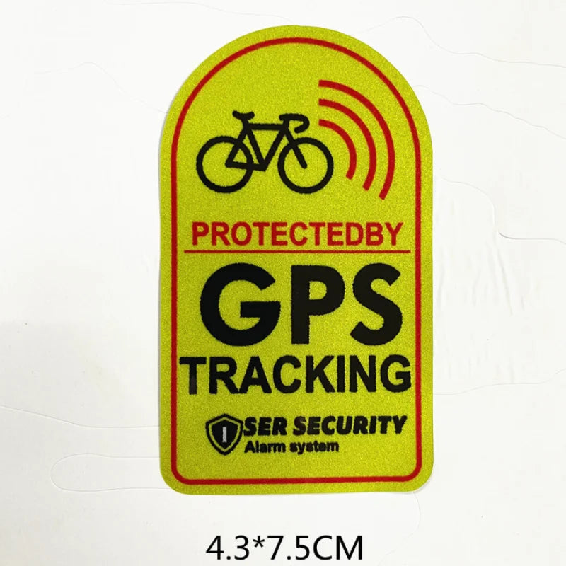 Bicycle & Motorcycle GPS Anti-Theft Sticker – Reflective Waterproof Tracking Warning Paster, Scooter & Bike Accessory