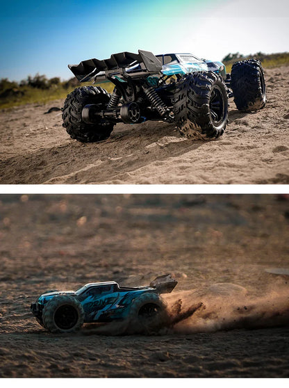 RC Off-Road 4x4 Brushless Car – 70KM/H High-Speed 1/16 4WD Monster Truck with LED Lights for Kids