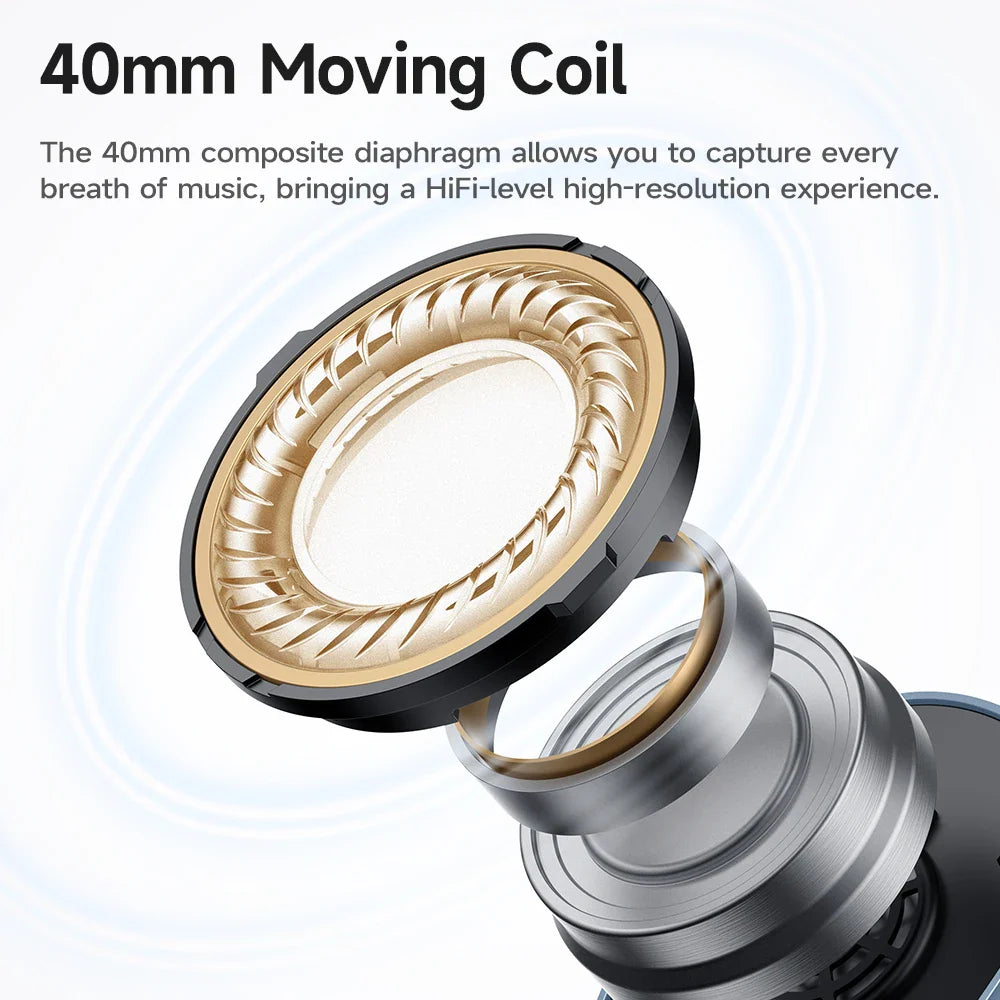 HOCO W35 Max Wireless HiFi Headphones - 42mm Coil Speaker, Bluetooth 5.3, Candy Color, Sports Earphones with AUX/TF Card Mode