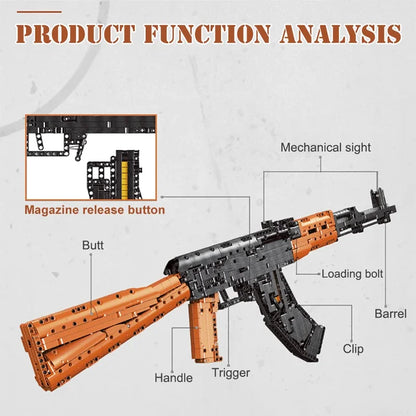 AK47 & AWM Sniper Gun Building Block Set – Military MOC Model Toy for Boys Holiday Gift