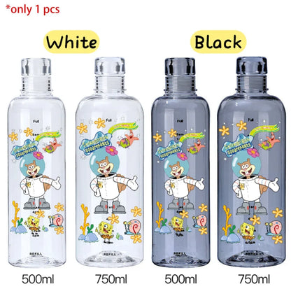 SpongeBob Graduated Water Cup - 500ml/750ml BPA-Free Plastic Bottle