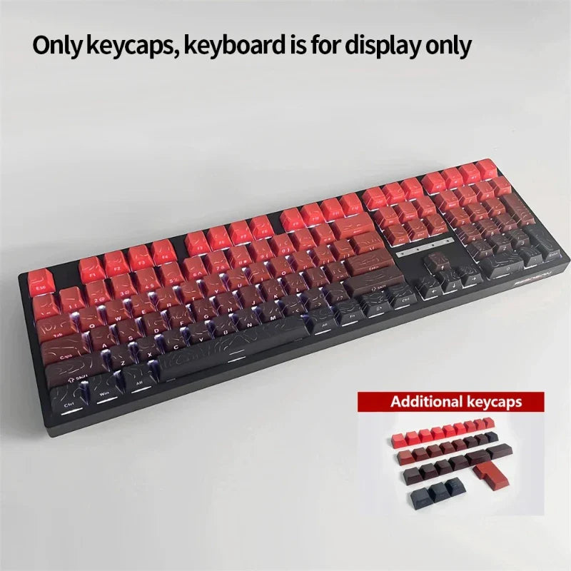 Contour 4.0 Side-Engraved PBT Translucent 97-Key Mechanical Keyboard Keycaps – White Gaming Keycap Set for Magnetic Switch F75 GMK87