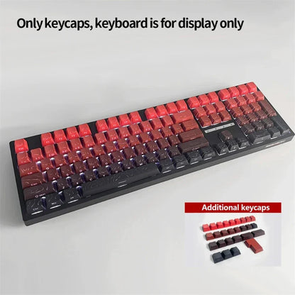 Contour 4.0 Side-Engraved PBT Translucent 97-Key Mechanical Keyboard Keycaps – White Gaming Keycap Set for Magnetic Switch F75 GMK87