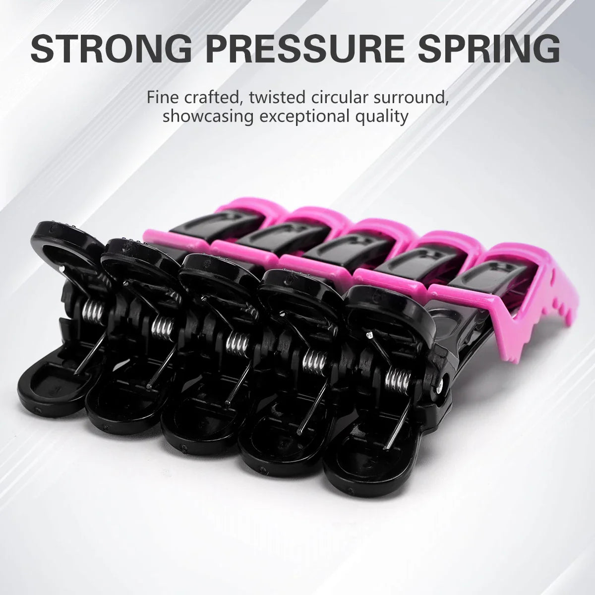 30pcs Barber Hair Clips Black & Pink Hairdressing Clamps Claw Sectioning Clips for Salon Styling