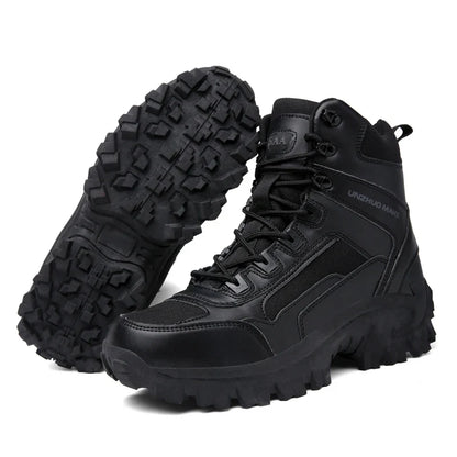 Men's Tactical Hiking Boots - Shock-Absorbing Non-Slip Desert Boots for Winter Outdoor Camping & Trekking