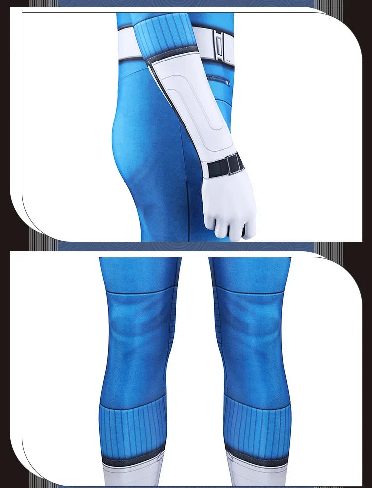 Fantastic Four Thing & Reed Richards Cosplay Costume – Blue Invisible Man Jumpsuit for Halloween & Superhero Events