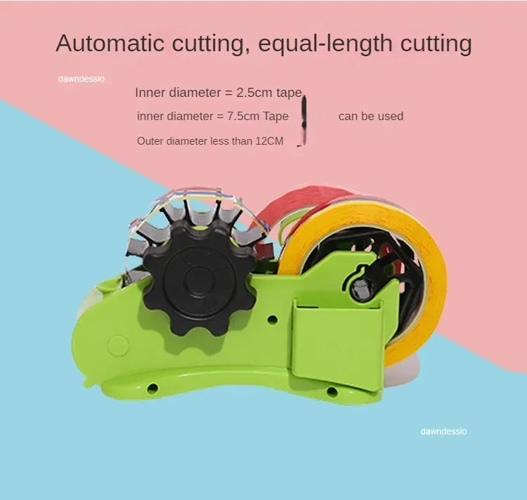 Semi-Automatic Multi-Roll Tape Dispenser – Reusable Thermal Tape Cutter with Storage Compartment