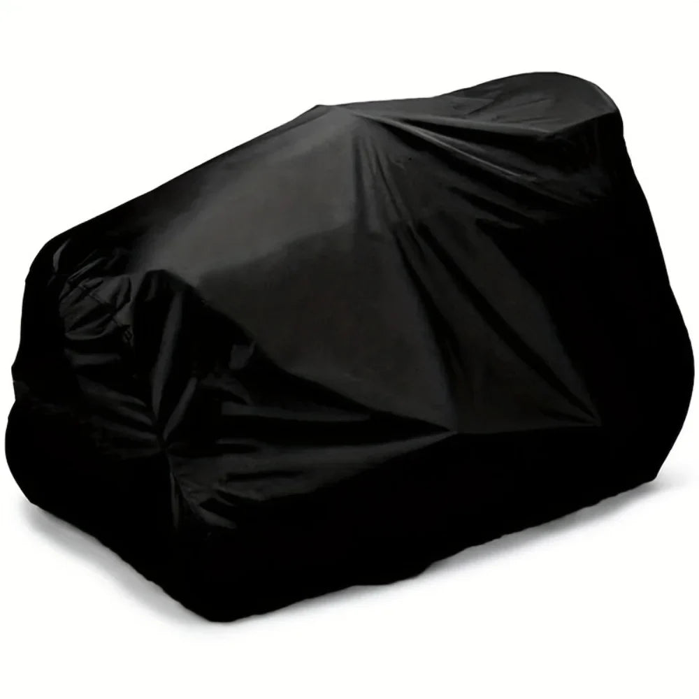 Heavy-Duty Yard Tractor Cover - Black Oxford Fabric Outdoor Lawn Mower Storage Protector & Accessory Cover