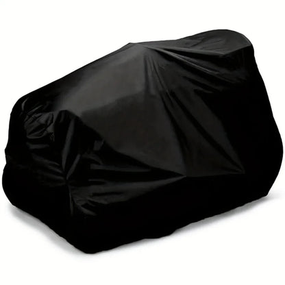 Heavy-Duty Yard Tractor Cover - Black Oxford Fabric Outdoor Lawn Mower Storage Protector & Accessory Cover