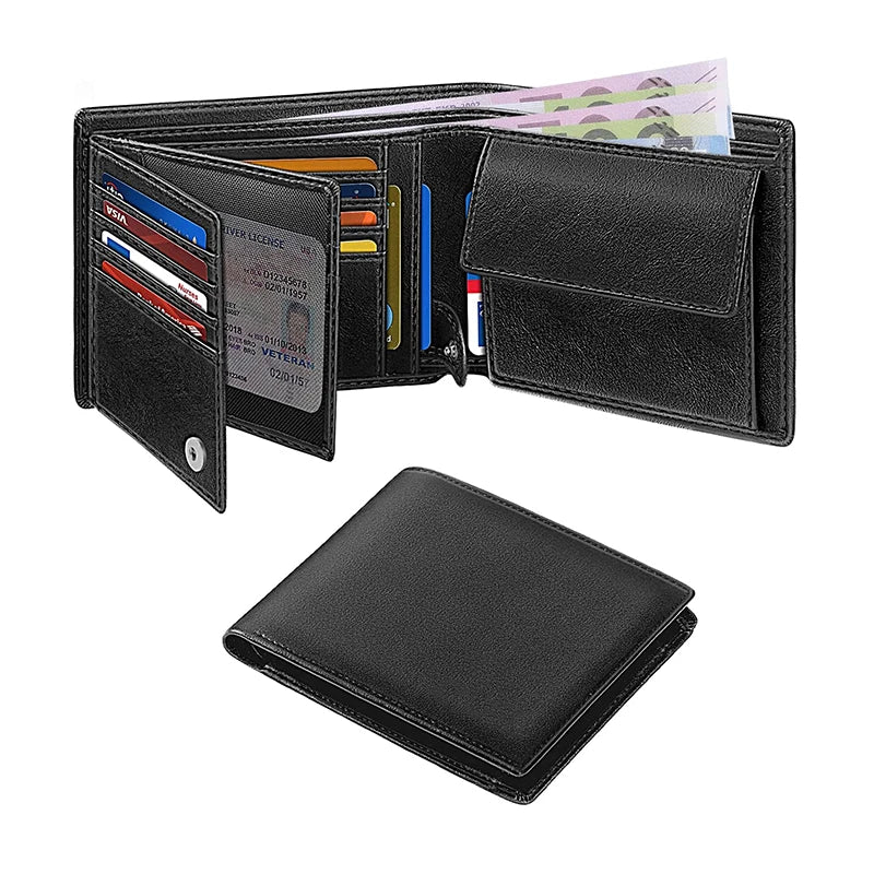 Men’s RFID Blocking Slim Wallet – Multi-Functional Credit Card Holder with 15 Card Slots, Compact Minimalist Wallet for Everyday Use