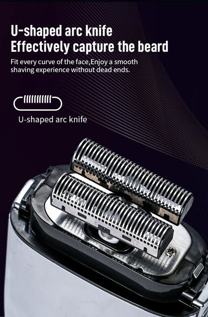Kemei TX1 Rechargeable Electric Shaver for Men – Metal Housing Hair & Beard Razor, Bald Shaving Machine, Fade Finishing