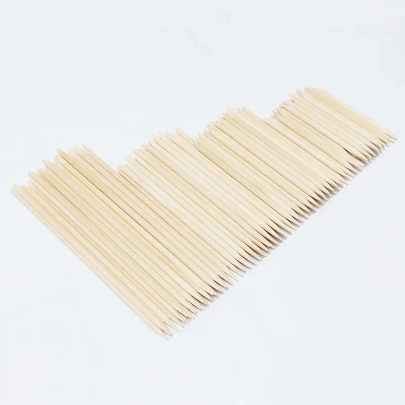 Lurayee Orange Wood Nail Cuticle Pusher – Manicure Tool for Nail Art, Gel Polish, and Nail Design