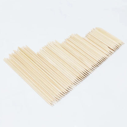 Lurayee Orange Wood Nail Cuticle Pusher – Manicure Tool for Nail Art, Gel Polish, and Nail Design