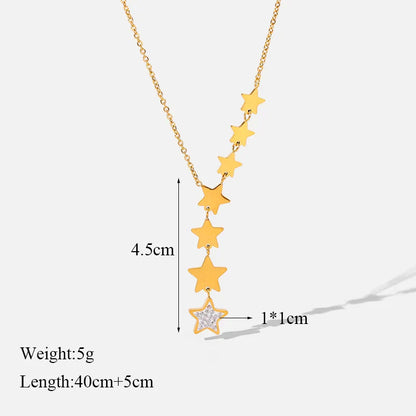GANEMLY 316L Stainless Steel Water Drop Pendant Necklace – Trendy 18K Gold Plated Women’s Jewelry Gift