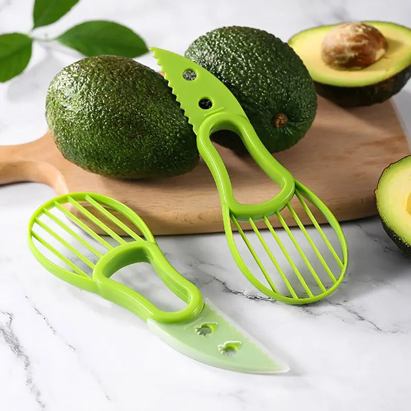 Multifunctional Avocado Cutter Corer | Butter Fruit Slicer Peeler | Pulp Separator Plastic Knife | Kitchen Tools Gadgets Accessories