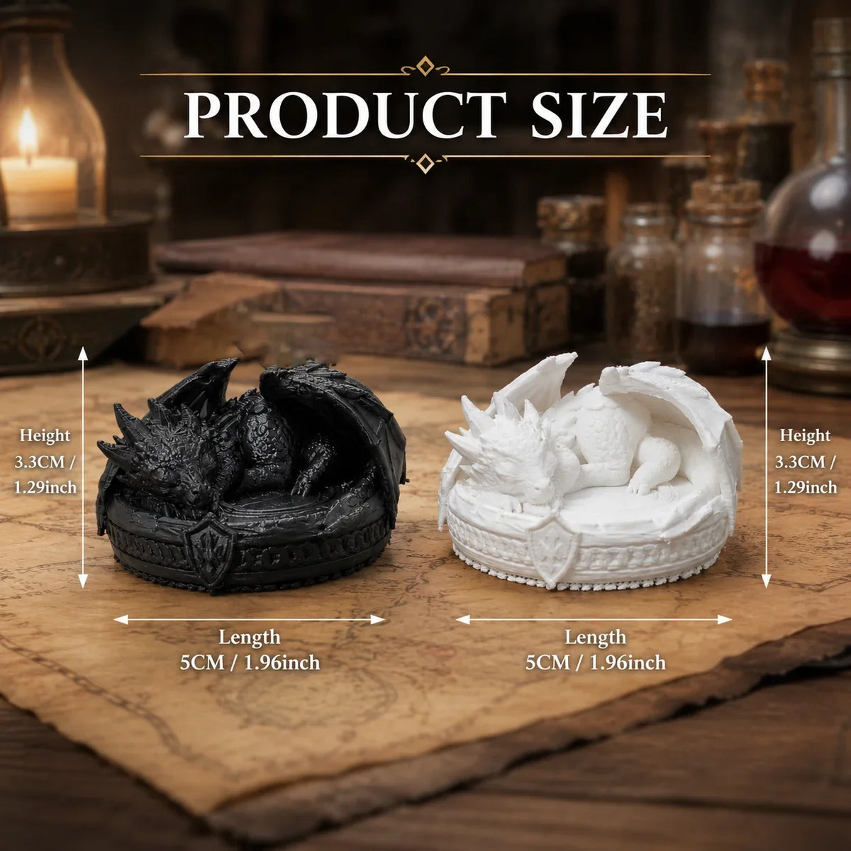 Mini Sleeping Dragon Figurine - Cute Tabletop & Bookshelf Decor for Collectors