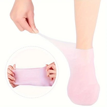 2 Pack Silicone Moisturizing Foot Socks – Gel Socks for Cracked Feet, Foot Spa Treatment & Deep Hydration