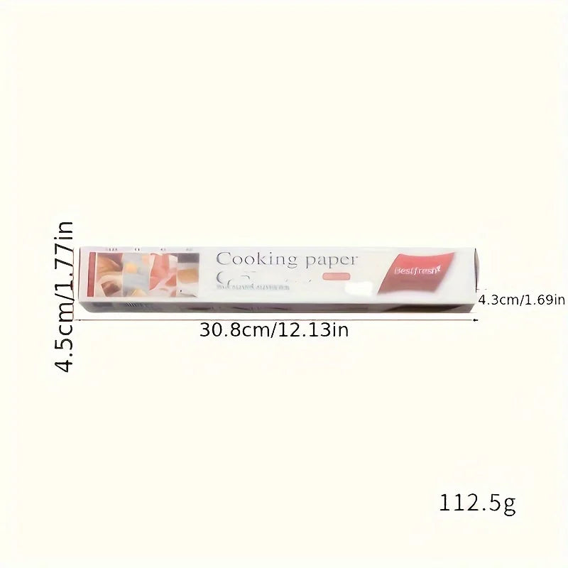 Parchment Baking Paper – Food Grade Grease Paper for Bread, Sandwich, Burger, Fries & Cookies, 5 Meters