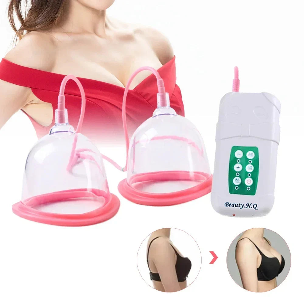 Electric Breast Enlargement Pump – Women’s Vacuum Cupping Body & Breast Massage Device with AB/CD Cups