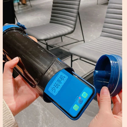 750ml Diversion Water Bottle - Portable Secret Stash Pill Organizer Can Safe, Hiding Spot for Money, Bonus Key Ring Box
