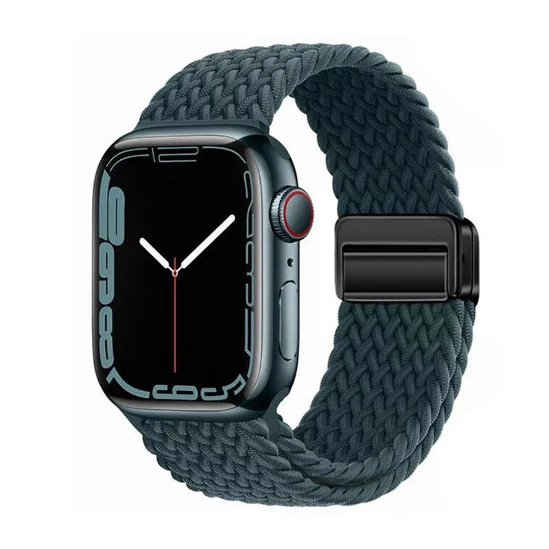 Nylon Braided Apple Watch Band - Durable Replacement Strap for Series 10/9/8/7/6/5/3 SE Ultra 49mm to 38mm