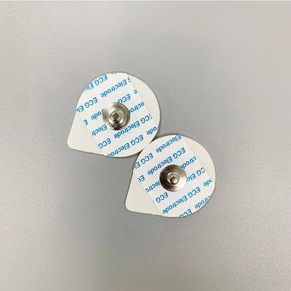 50-Pack Children's Disposable ECG Electrodes — Dry Foam with 3.9mm Snap, Medical Use