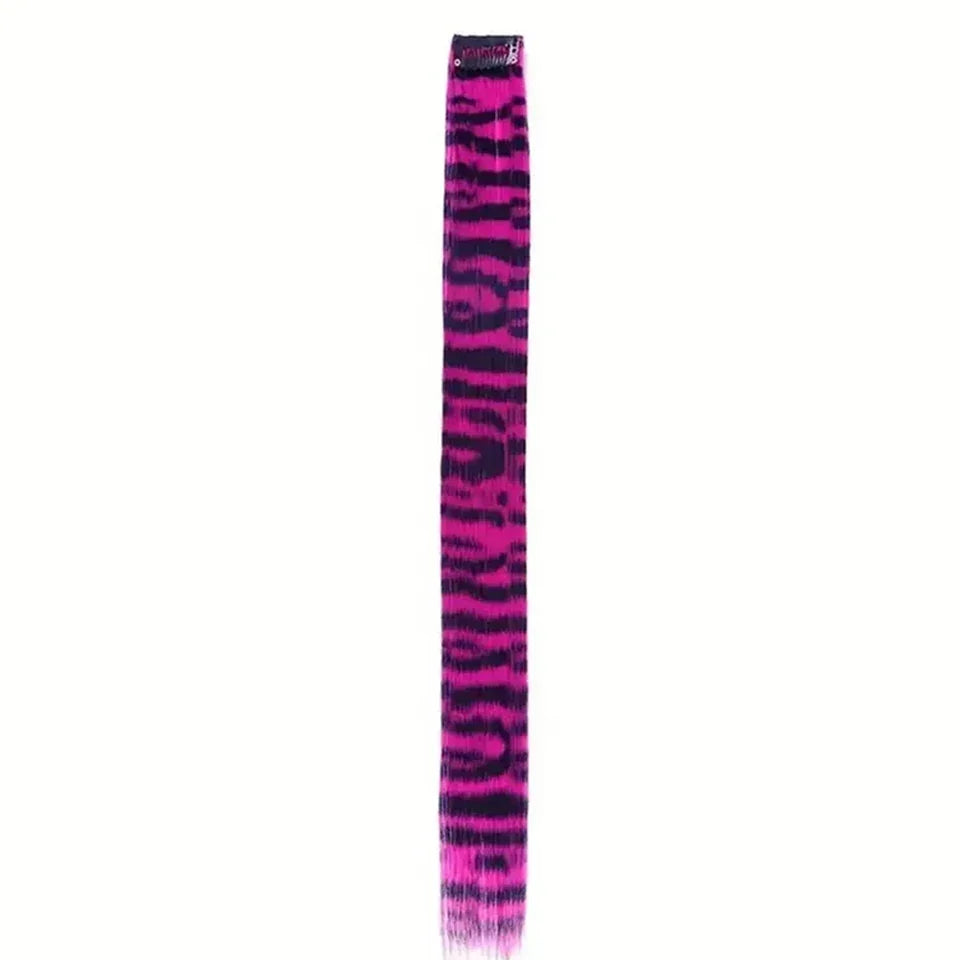 Colorful Feather Hair Extension - Clip-In Synthetic Hairpiece for Women Cosplay Y2K Style