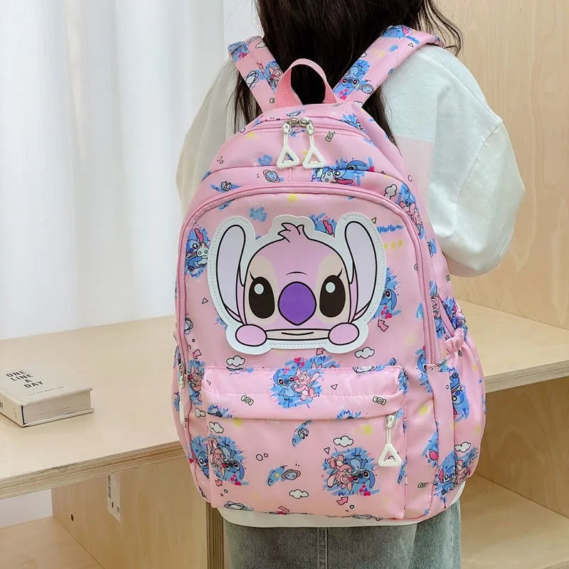 Stitch Print Student Backpack – Lightweight Daypack with Adjustable Straps for School & Daily Commute