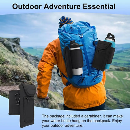 Universal Water Bottle Elastic Sleeve – Reusable Waterproof Gym Bag Accessory with Magnetic Pocket
