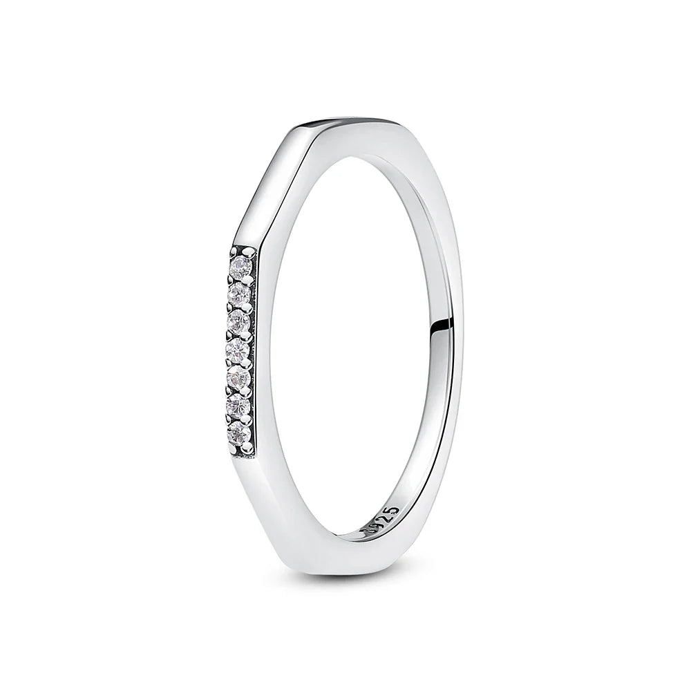 925 Sterling Silver Women’s Ring – Crown, Heart & Wishbone Design with Crystal, Rose Gold Engagement & Wedding Jewelry
