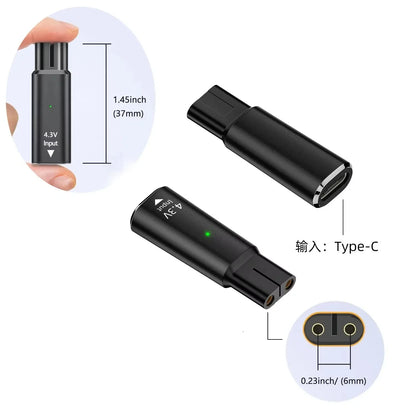 Type-C Wall Mounted Charging Base Holder – Compatible with Philips OneBlade QP2520/QP2530/QP2620/QP2630 Hybrid Electric Shaver Charger Dock & Storage Stand