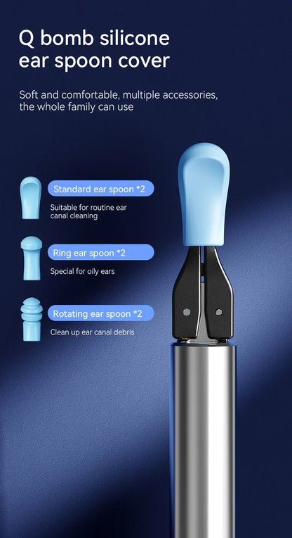 Visual Ear Cleaner with Camera – Ear Wax Removal Tool with 12MP, Ear Pick, Tweezers & 6 Ear Spoons for Ear Care