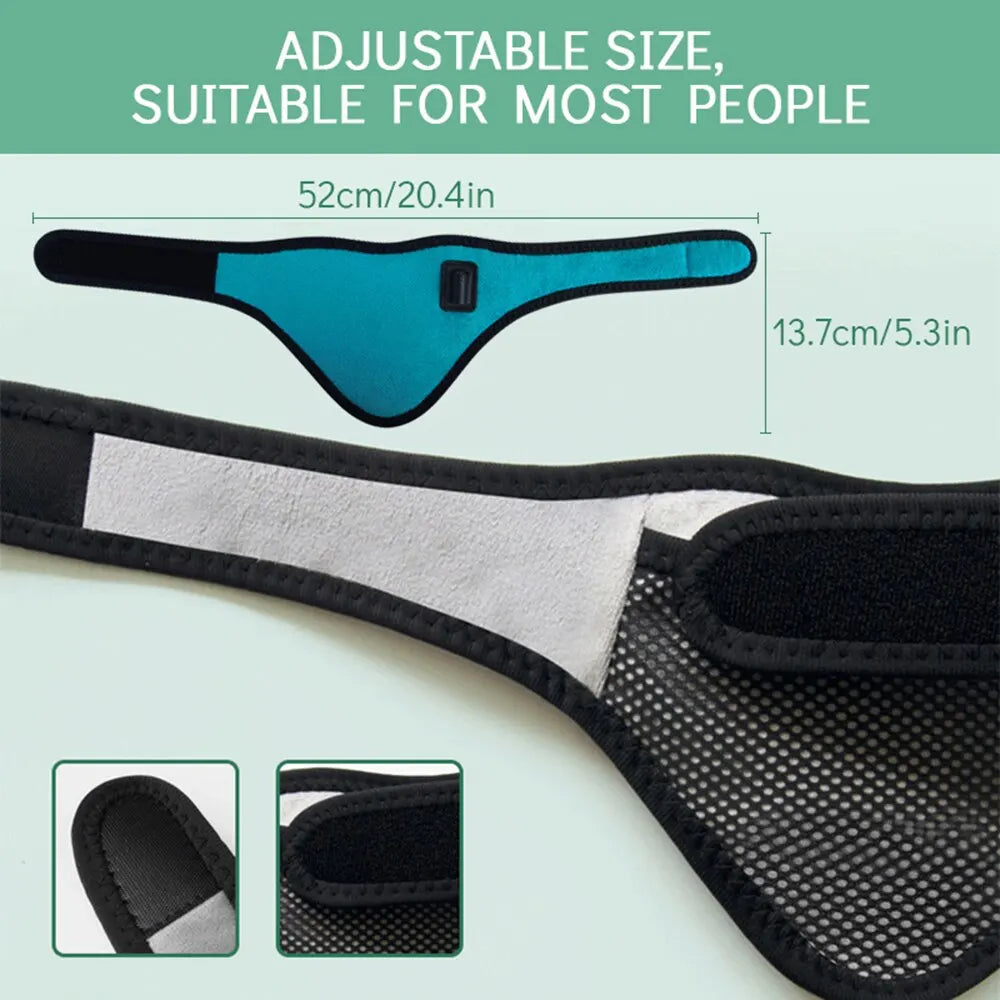 USB Electric Heating Neck Brace - Three Temperature Adjustable - Therapy for Cervical Vertebra Fatigue - Neck Pain Relief & Massage Strap