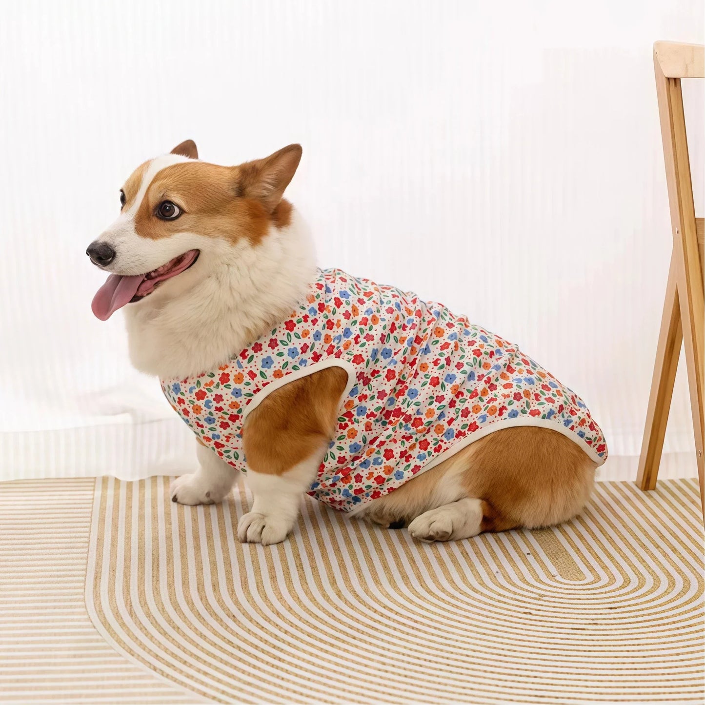 Cooling Summer Pet Vest - Soft Cartoon Dog Cat Shirt for Small Medium Large Dogs Puppy French Bulldog Clothing