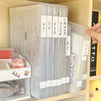 Efficient A4 File Storage Box for Students: Portable Folder & Test Paper Organizer