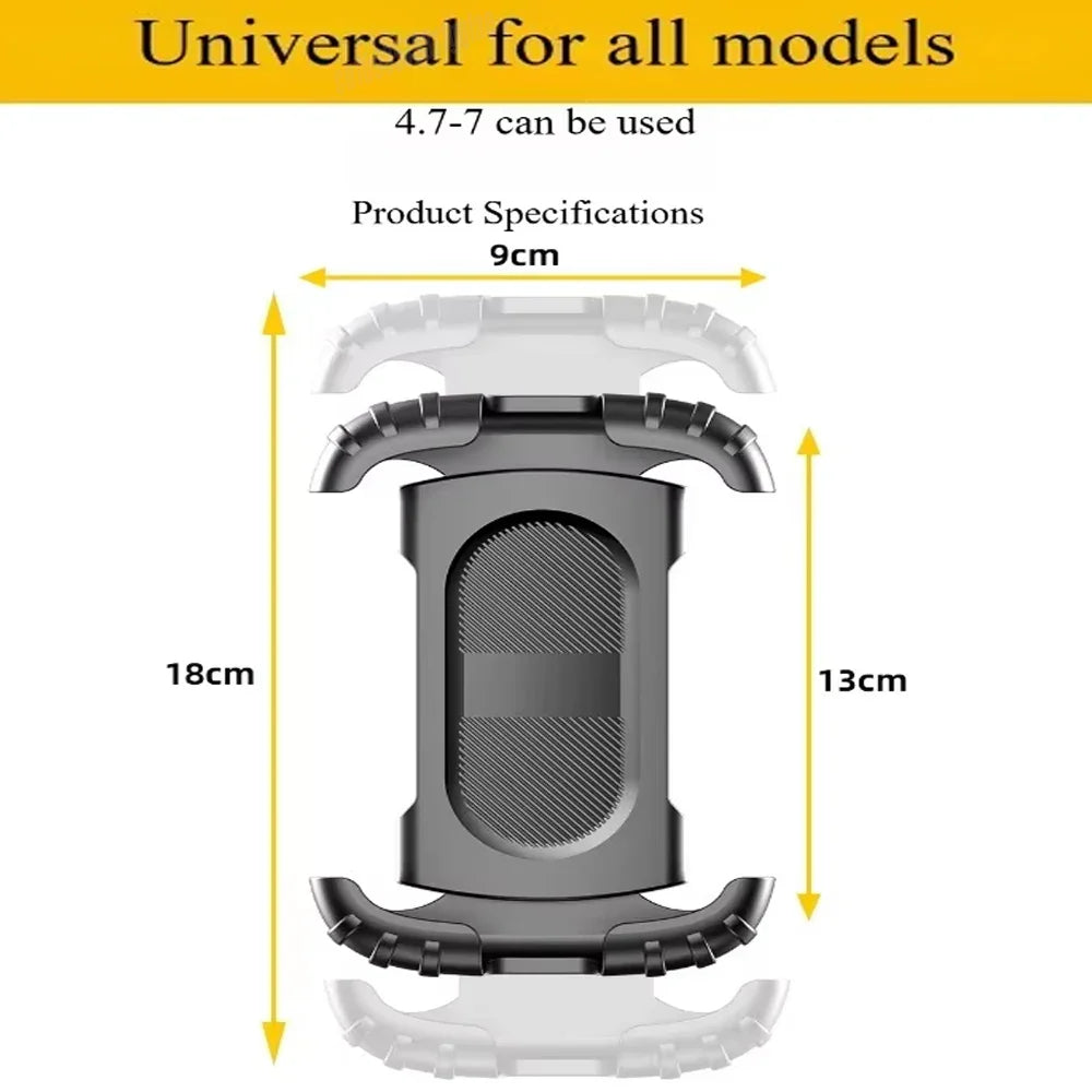 Mountain Bike Phone Holder – Stable, Non-Slip, Rotatable Navigation Mount with Safety Compartment